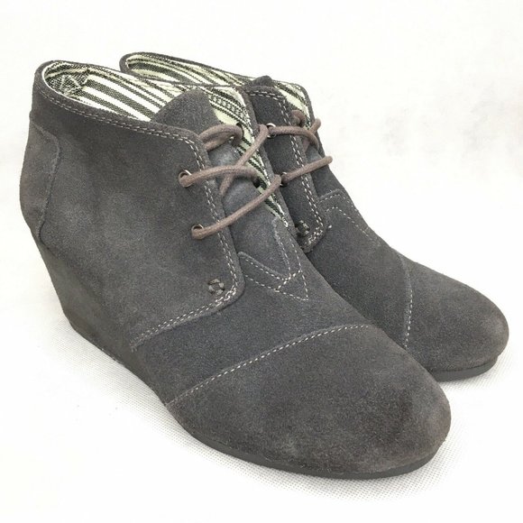 Toms Gray Ankle Boots - Picture 2 of 6